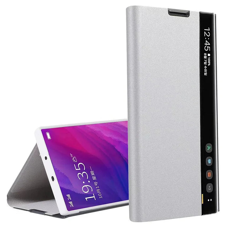 Galaxy S Series PU Leather Side Window Flip Case