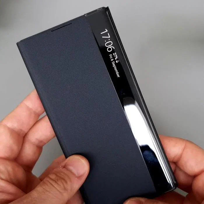 Galaxy S Series PU Leather Side Window Flip Case