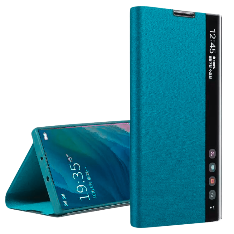 Galaxy S Series PU Leather Side Window Flip Case