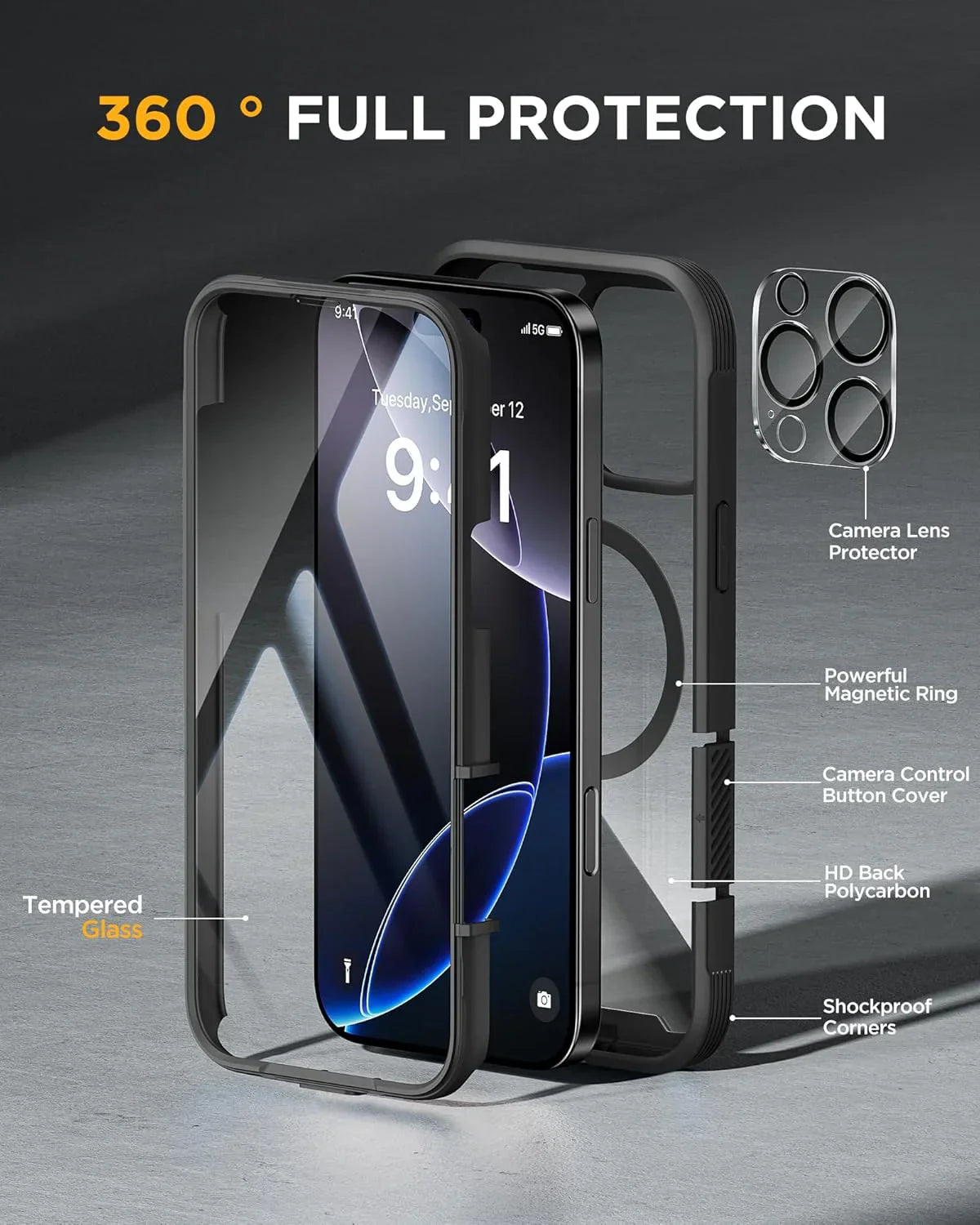 iPhone 16 Pro Series 360° Protection Case